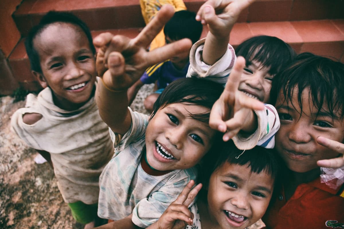 Children in one of our partner communities